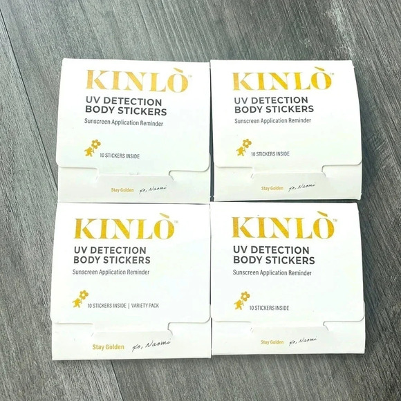 Kinlò UV Detection Body Stickers “Stay Golden” Bundle of 4 - Picture 1 of 5